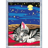 Ravensburger – CreArt Kids 18x24cm – Numéro d'Art – Chat reve – Kit de peinture par numéros – Des 7 ans – 12023227