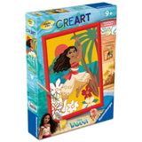 Ravensburger – CreArt Kids 18x24cm – Numéro d'Art – Vaiana – Disney – Kit de peinture par numéros – Des 7 ans – 12023229