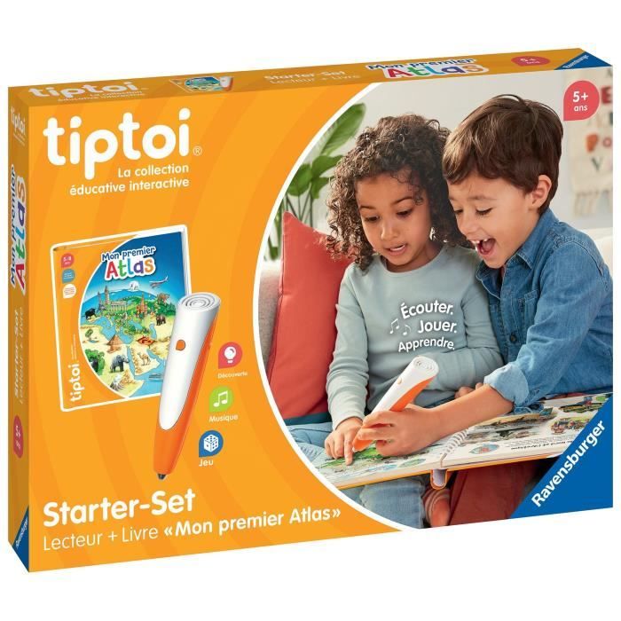 Tiptoi Starter Atlas, lecteur et livre, 00177, A partir de 5 ans, Ravensburger