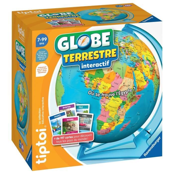 tiptoi Globe terrestre interactif, 00000191, 7 ans, Ravensburger