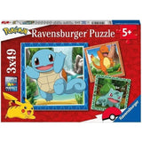 Puzzle pour enfants 3x49 pieces PokÈmon - Salameche, Bulbizarre et Carapuce - Des 5 ans - 3 posters inclus - 05586 - Ravensburger