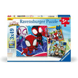 Puzzles 3x49 pieces Spidey, le lanceur de toile, Spiderman, Des 5 ans, 00005730, Ravensburger