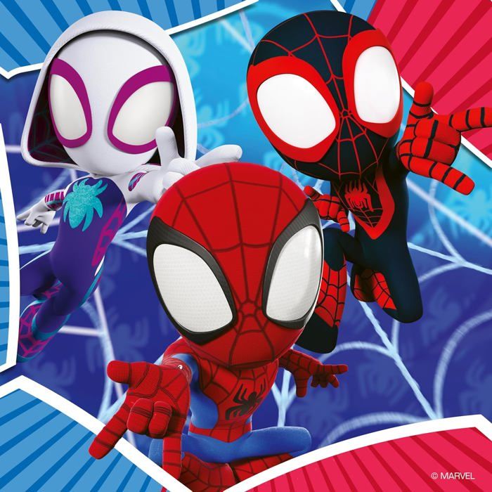 Puzzles 3x49 pieces Spidey, le lanceur de toile, Spiderman, Des 5 ans, 00005730, Ravensburger