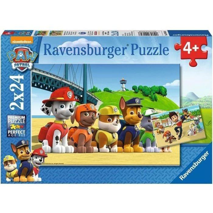 Puzzles Pat' Patrouille Chiens héroiques Ravensburger 2x24 pieces pour enfant des 4 ans