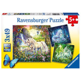 Puzzle 3 x 49 pieces : Les licornes