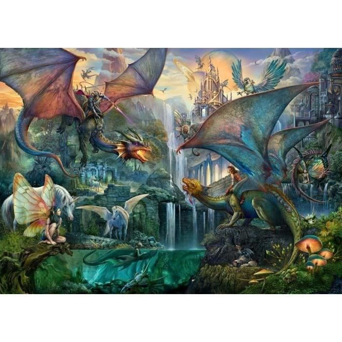 Puzzle 9000 pieces La foret magique des dragons, Fantastique, Adulte, 16721, Ravensburger