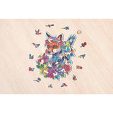 Puzzle en bois Renard coloré 150 pieces robustes et naturelles dont 15 figurines en bois (whimsies), Qualité premium - Pour enfants