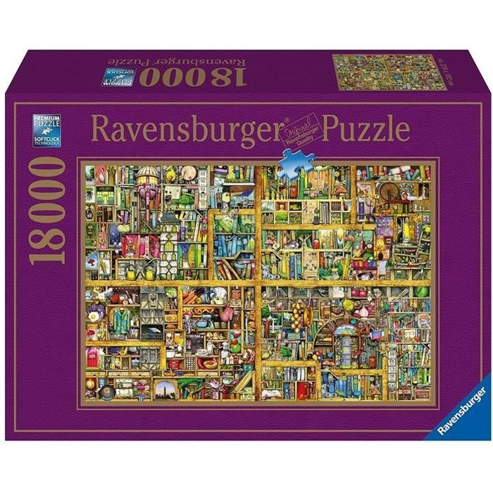 Puzzle 18 000 pieces Bibliotheque magique XXL, Colin Thompson, Adultes et enfants a partir de 14 ans, Fantaisie, 17825, Ravensburger