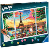 CreArt Paris format triptyque 80x50cm - Peinture par numéros  Des 12 ans  Ravensburger - 20134