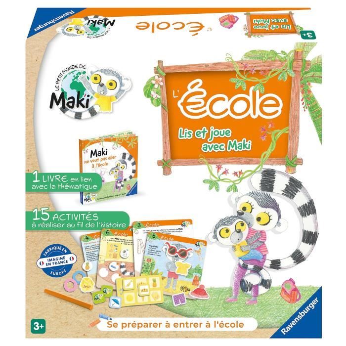 Lis et joue avec Maki - L'Ecole - Premier jeu de société pour enfants - a partir de 3 ans - 22356 - Ravensburger