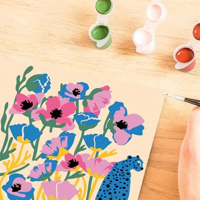 CreaArt Poppy - 20x20 cm - Edition limitée Jolane - Peinture au numéro Adulte - Des 12 ans - Décoration murale - RAVENSBURGER