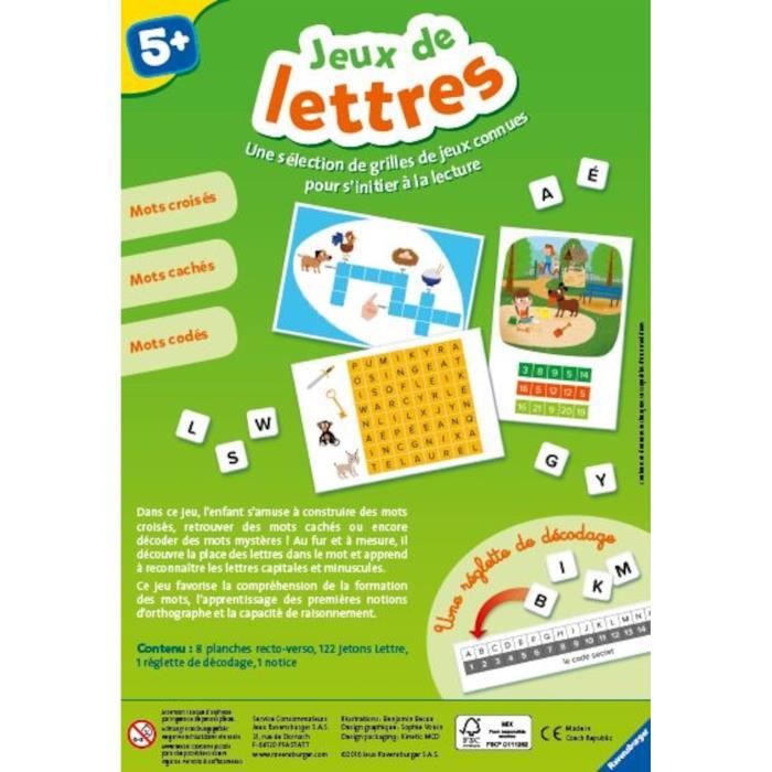 Jeux de lettres - Jeu éducatif - Initation a la lecture - Ravensburger - Des 5 ans