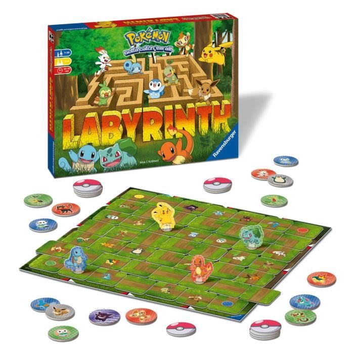 Labyrinthe POKEMON - Ravensburger - Jeu de société famille - Chasse au trésor - 2 a 4 joueurs des 7 ans