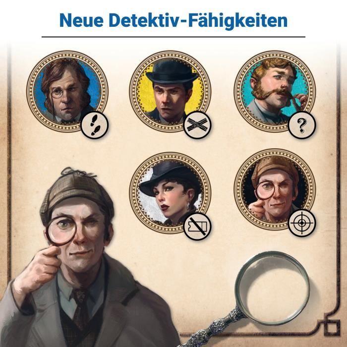 Scotland Yard Sherlock Holmes, Jeu de stratégie famille, des 10 ans, 27344, Ravensburger