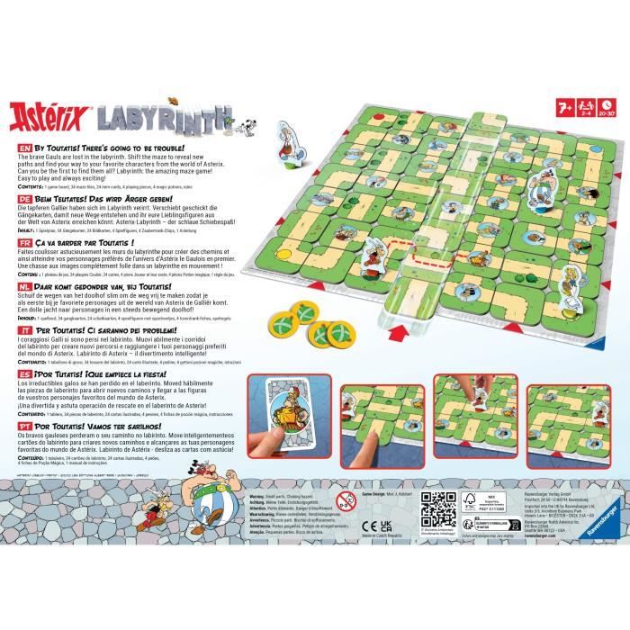 Labyrinthe Astérix, Jeu de société de plateau, Enfant et Famille, De 2 a 4 Joueurs a partir de 7 ans, 27350, Ravensburger