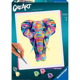 CreArt Elephant 24x30 cm - Peinture par numéros  Des 12 ans  Ravensburger - 28995