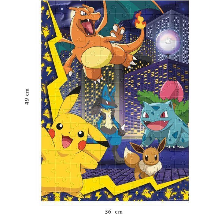 Puzzle 150 pieces La ville des Pokémon, Pokémon, Pour enfant, a partir de 7 ans, Nathan, 086189