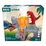 Brio Volcan en Eruption Dinosaure - Accessoire pour Circuit de Train en Bois - Action de Jeu sans Pile/avec Aimant - des 3 Ans -
