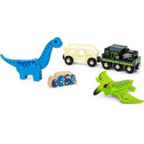 Brio Train a Piles Dinosaure - Train électrique - Dinosaure Inclus - pour circuit de train en bois - Des 3 Ans - Brio World - 36096