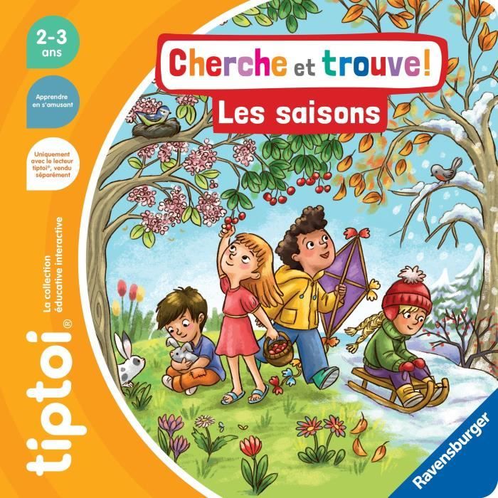 Ravensburger-tiptoi-Livre interactif-Cherche et trouve Les saisons-Jeu éducatif électronique,sans écran-A partir de 2 ans-13099009