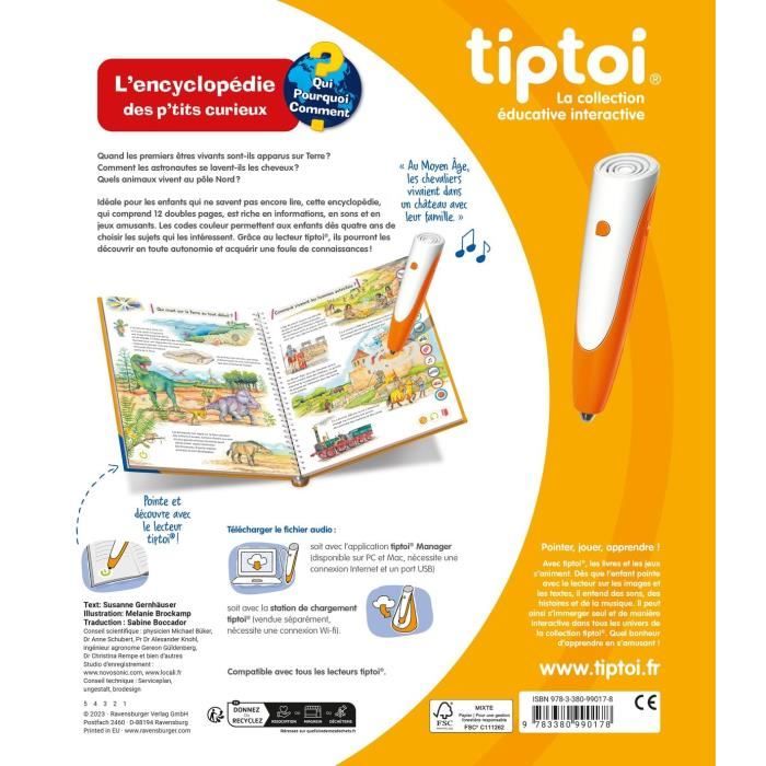 tiptoi L'encyclopédie des p'tits curieux, Livre interactif, Jeu éducatif électronique sans écran, Des 4 ans, 13099017, Ravensburger