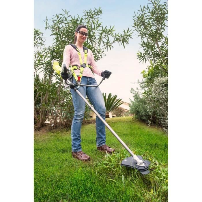 RYOBI - Débroussailleuse 18V ONE+ - guidon - Ø fil 1 x 1,6mm - lame 3 dents Tri-Arc 20cm + batterie 4,0 Ah & chargeur - RBC18X20B4F