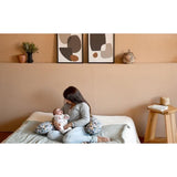 BÉABA - Big Flopsy™ - Coussin de grossesse et d'allaitement - Fleur de coton - 180 cm - Jungle