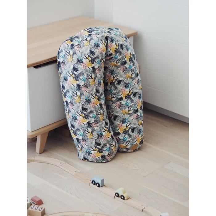 BÉABA - Big Flopsy - Coussin de grossesse et d'allaitement - Fleur de coton - 180 cm - Jungle