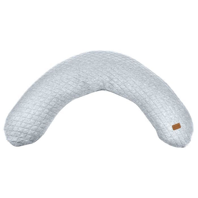 BÉABA - Big Flopsy™ - Coussin de grossesse et d'allaitement - Fleur de coton - Gris Chiné, 180 cm