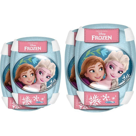 Set patins a roulettes et protections - LA REINE DES NEIGE - RN246035 - Avec coudieres et genouilleres - Bleu