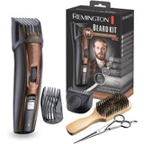 Tondeuse Barbe Beard Kit REMINGTON - Lames Titanium Auto-Affûtées - Sabots Ajustables - Batterie Lithium