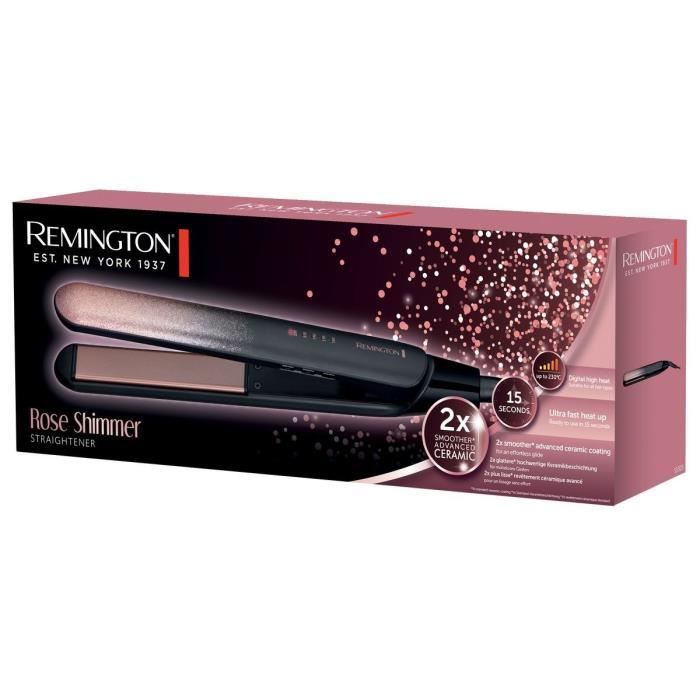 Lisseur REMINGTON S5305 Rose Shimmer - 5 tempÈratures 150 a 230∞C ñ chauffe rapide ñ arret automatique