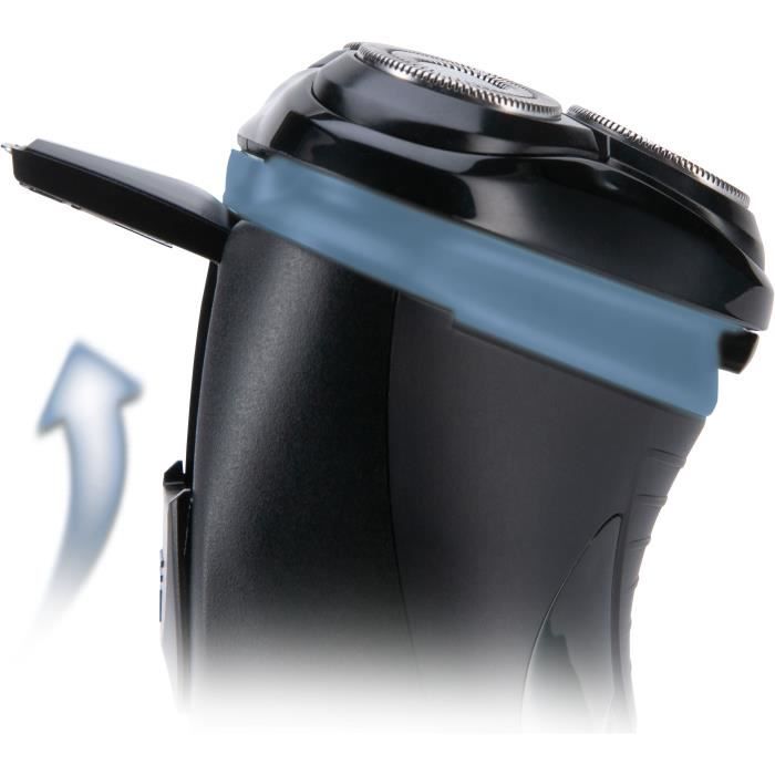 Rasoir rotatif sans fil - REMINGTON - R1000 - 3 lames Dual Track - Tondeuse escamotable - Autonomie 30 min - LED