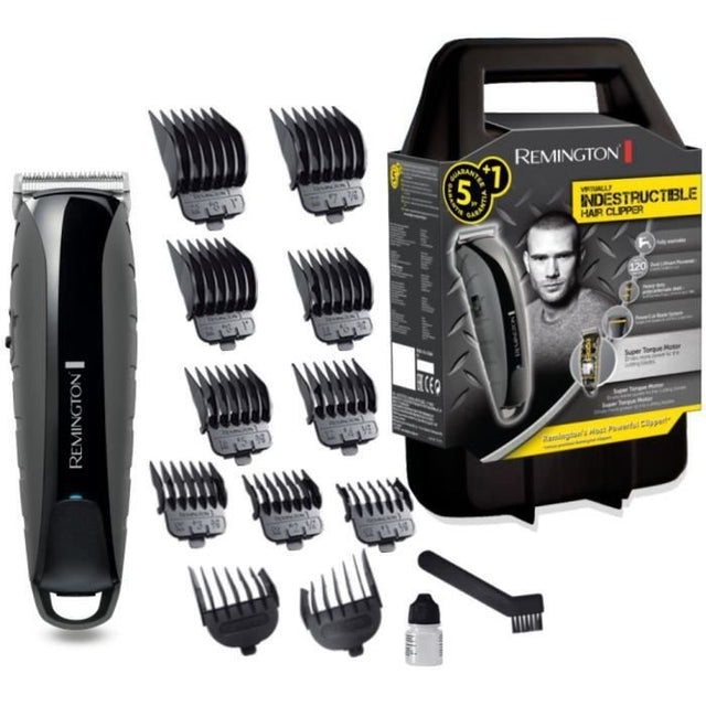 Tondeuse Cheveux Indestructible REMINGTON HC5880 - Lames Acier Japonais Auto-Affűtées - Batterie Dual Lithium