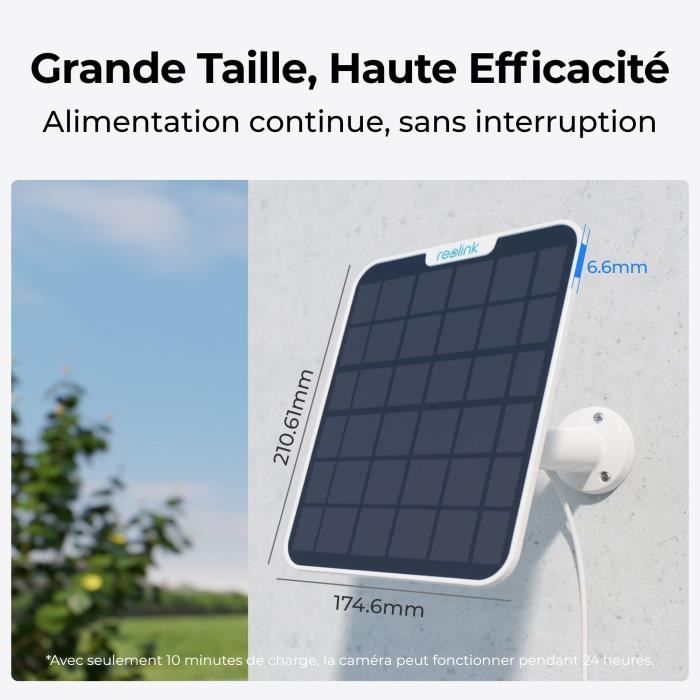 Panneau solaire - REOLINK - SR3 - 5,8 W - Blanc