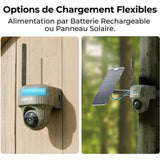 Caméra extérieure - REOLINK - G450 - Panneau solaire - Gris