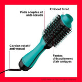 Brosse sechante volumisante REVLON Teal Blue - Technologie ionique - 2 vitesses, 3 niveaux de chaleur