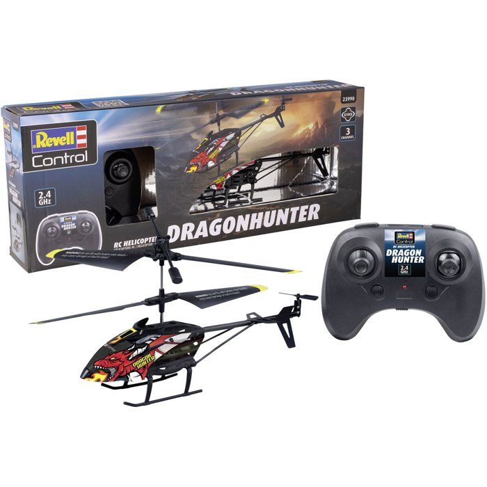 Hélicoptere RC - REVELL Control - Dragon Hunter - 3 voies - 2,4 GHz - Stabilisateur - Des 8 ans