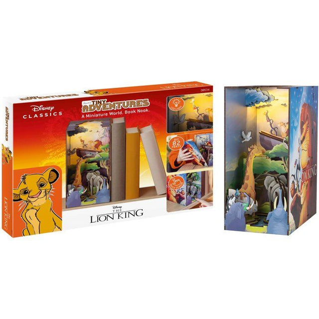 Book Nook - Kit DIY a construire Maquette 3D Serre Livre - REVELL - Tiny Adventures - Disney - Le Roi Lion - LED