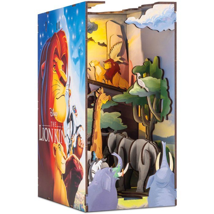 Book Nook - Kit DIY a construire Maquette 3D Serre Livre - REVELL - Tiny Adventures - Disney - Le Roi Lion - LED