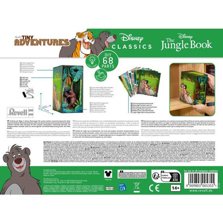 Book Nook - Kit DIY a construire Maquette 3D Serre Livre - REVELL - Tiny Adventures - Disney - Le Livre de la Jungle - LED