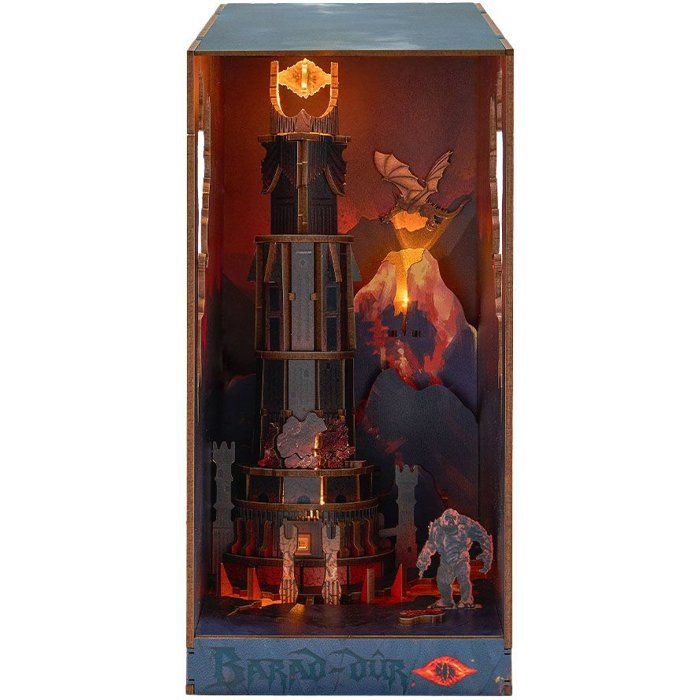 Book Nook - Kit DIY a construire Maquette 3D Serre Livre - REVELL - Tiny Adventures - Le Seigneur des Anneaux - Barad-Dûr - LED