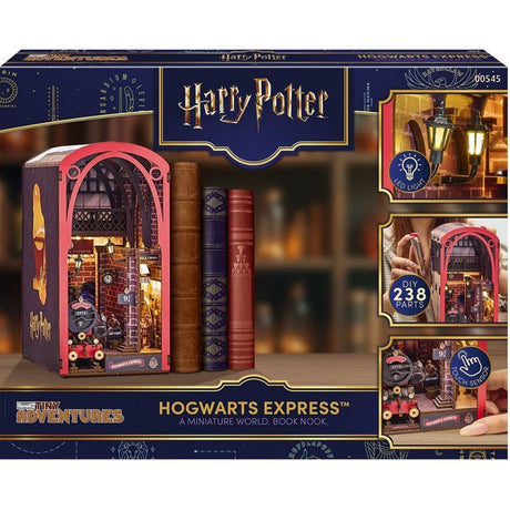 Book Nook - Kit DIY a construire Maquette 3D Serre Livre - REVELL - Tiny Adventures - Harry Potter - Le Poudlard Express - LED
