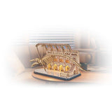 Puzzle 3D en bois - REVELL - Tiny Adventures - Natural Museum - Baleine Bleue - LED