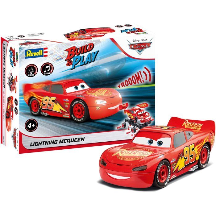Voiture a construire - REVELL - Build & Play - CARS - Flash Mc Queen - Sons et lumieres - Des 4 ans