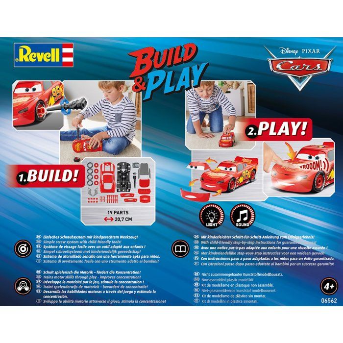 Voiture a construire - REVELL - Build & Play - CARS - Flash Mc Queen - Sons et lumieres - Des 4 ans