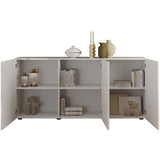 Buffet - RICCIONE - Blanc laqué brillant - 3 portes - 191 x 42 x 84 cm