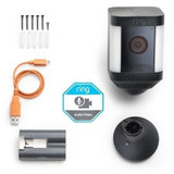 Caméra de surveillance - RING - Spotlight Cam Plus sur secteur  - Noir
