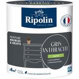 Peinture meuble et objet - Gris anthracite - Satiné - Ripolin - 0,5L