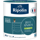 Peinture meuble et objet - Bleu ainhoa - Satiné - Ripolin - 0,5L